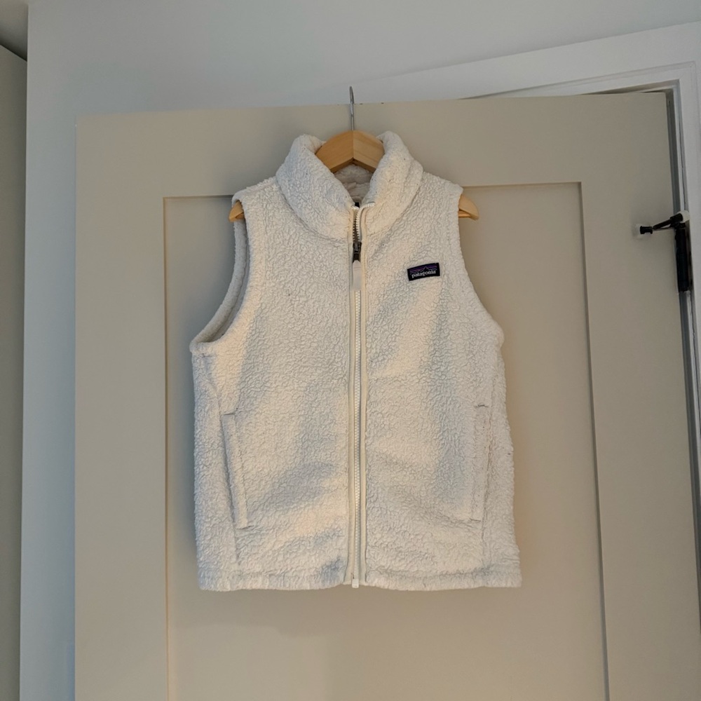 Patagonia Kids Los Gatos Ivory Fleece Vest